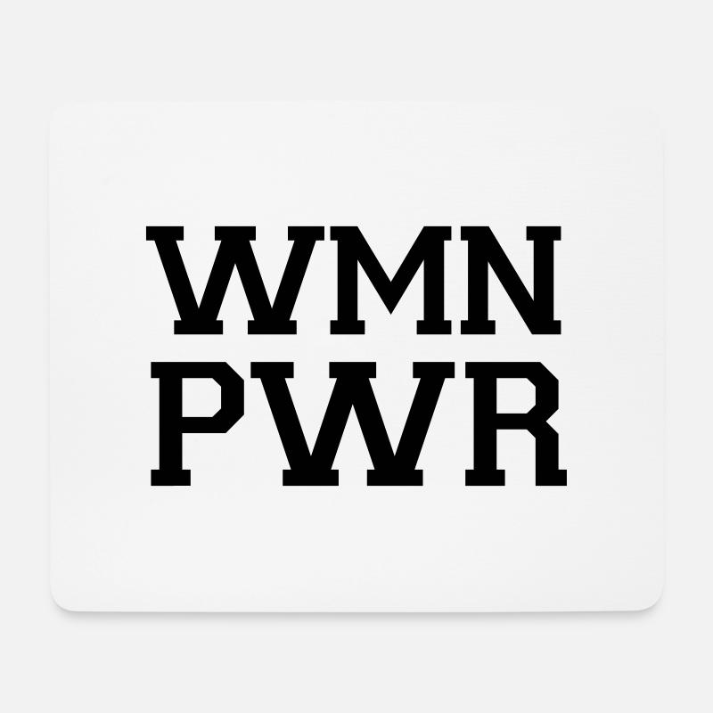 WMN PWR - Mousepad (Querformat) - Weiß
