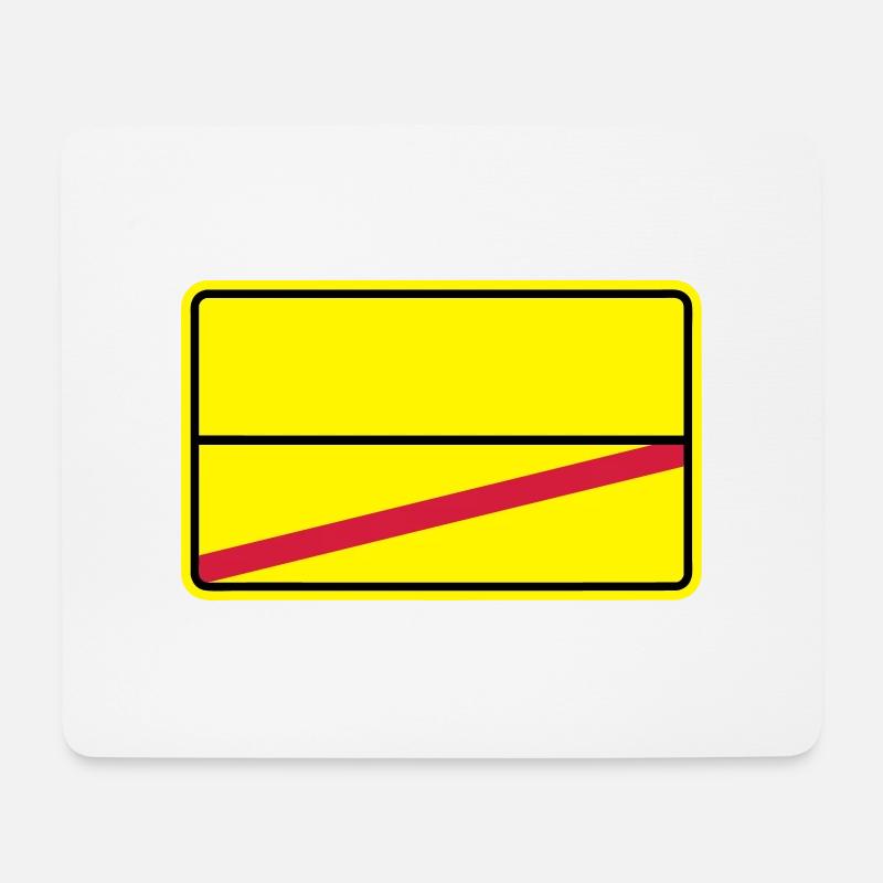 Ortsschild - Mousepad (Querformat) - Weiß