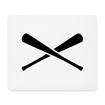 baseball_x_1c - Mousepad (Querformat) - Weiß - Vorne