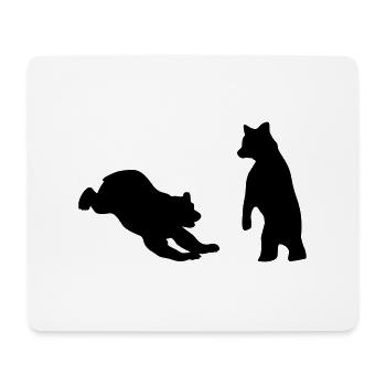 bären, bärenjunge, bär - Mousepad (Querformat) - Weiß - Vorne