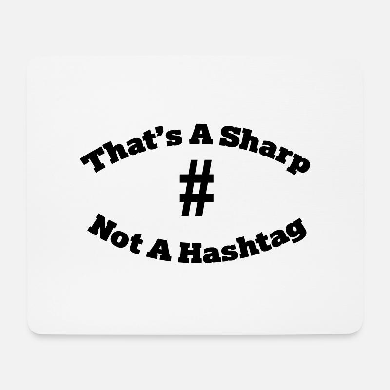 That's a sharp not a hashtag - Mouse Pad (horizontal) - white