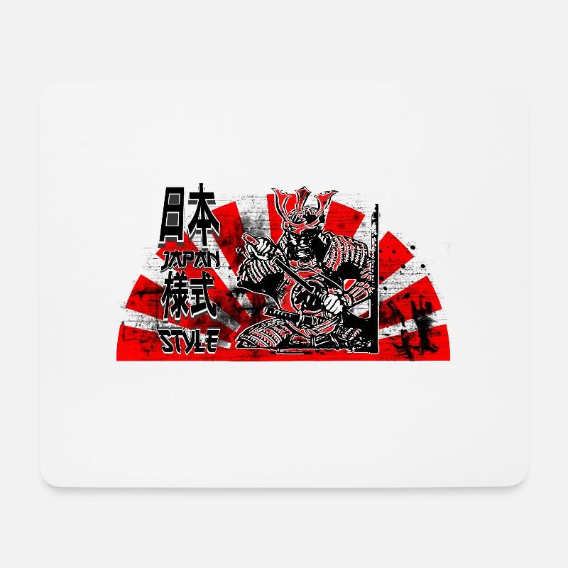 Samurai Japan Style - Mousepad (Querformat) - Weiß