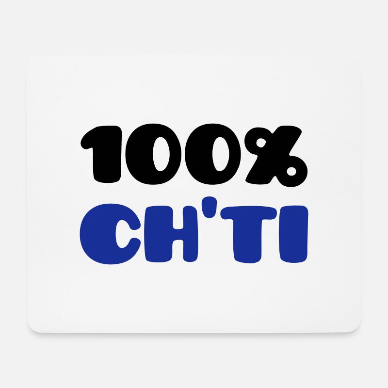 100% Ch'ti (V) - Mouse Pad (horizontal) - white
