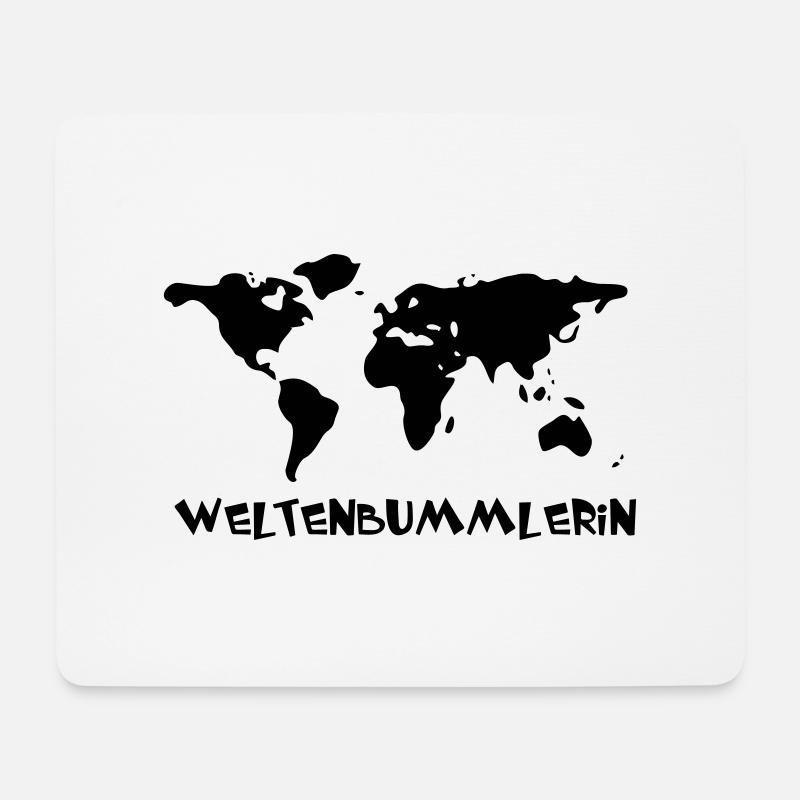 WeltenbummlerIN - Mousepad (Querformat) - Weiß