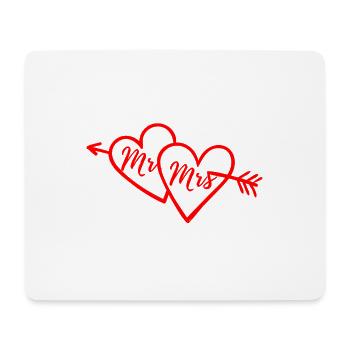 Wedding / Marriage: Mr. & Mrs. - Mouse Pad (horizontal) - white - Front
