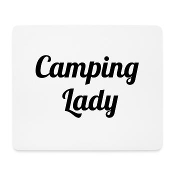 Camping Lady - Tapis de souris (format paysage) - blanc - Devant
