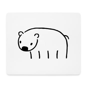 Wombat - Tapis de souris (format paysage) - blanc - Devant