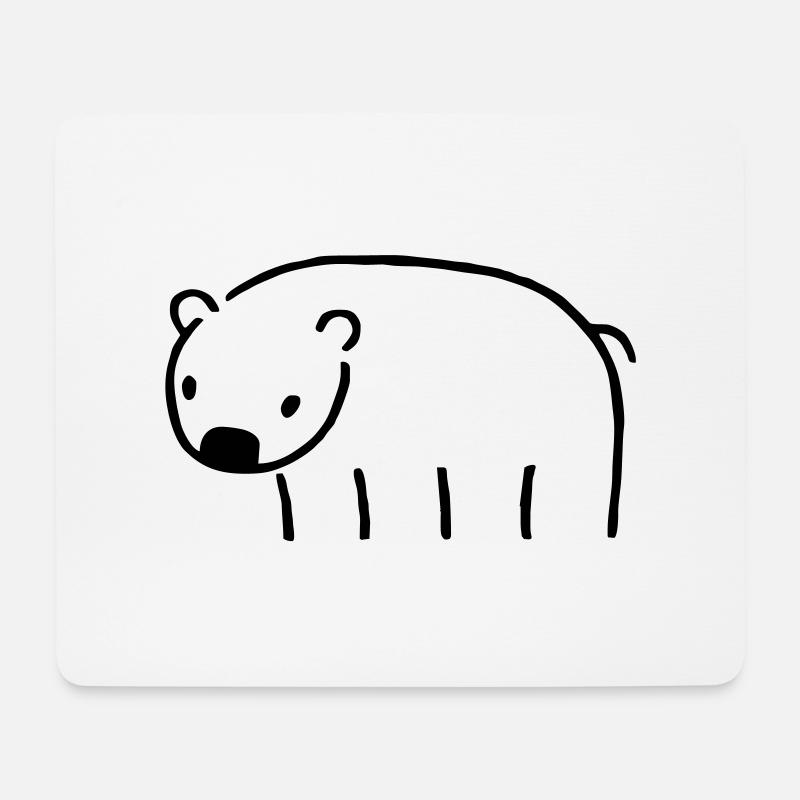 Wombat - Mousepad (Querformat) - Weiß