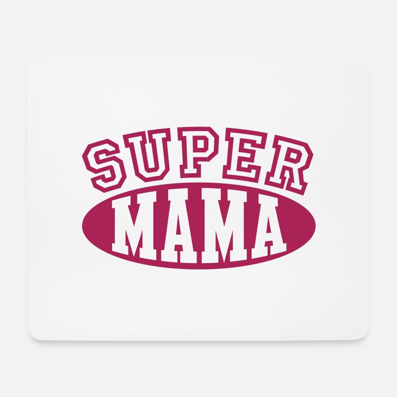 Super Mama - Mousepad (Querformat) - Weiß