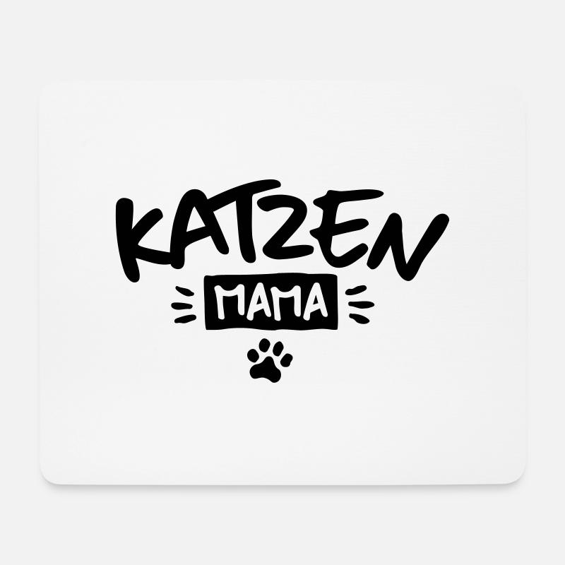 Katzen Mama - Mousepad (Querformat) - Weiß