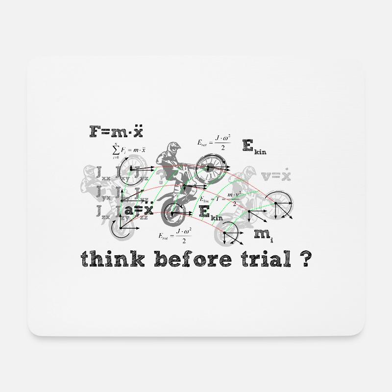 Think before Trial? - Mousepad (Querformat) - Weiß