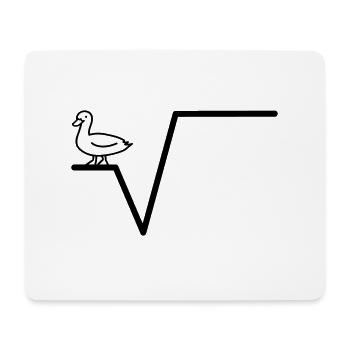 Mathe Ente Wurzel Schule, Uni Witze - Mousepad (Querformat) - Weiß - Vorne