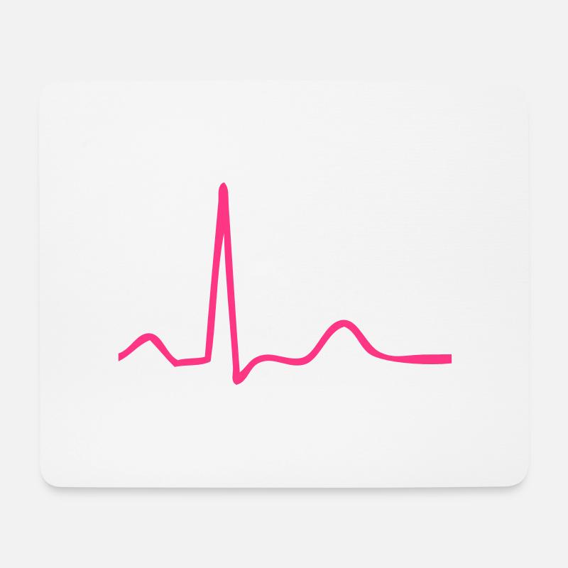 heartbeat - Mouse Pad (horizontal) - white