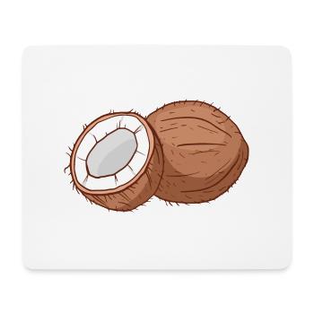 Kokospalme Kokos Kokosnusspalme Kokosnuss Kokosnuß - Mousepad (Querformat) - Weiß - Vorne