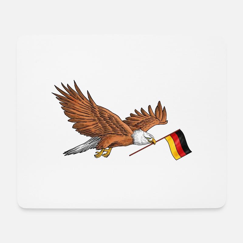 Deutscher Adler - Mousepad (Querformat) - Weiß