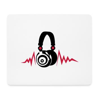 egaliseur casques dj audio music zik14 - Tapis de souris (format paysage) - blanc - Devant