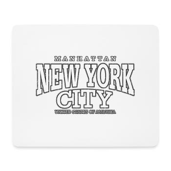 New York City Manhattan blanc (à l'ancienne) - Tapis de souris (format paysage) - blanc - Devant