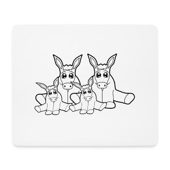 couple amour famille frères et sœurs progéniture jeune ma - Tapis de souris (format paysage) - blanc - Devant