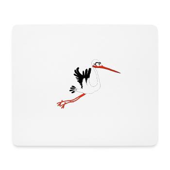 cigogne - Tapis de souris (format paysage) - blanc - Devant