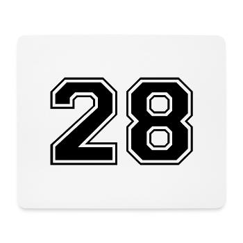 28 - Mousepad (Querformat) - Weiß - Vorne