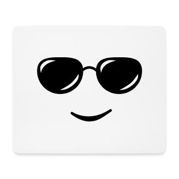 sunglasses smile reflection - Tapis de souris (format paysage) - blanc - Devant