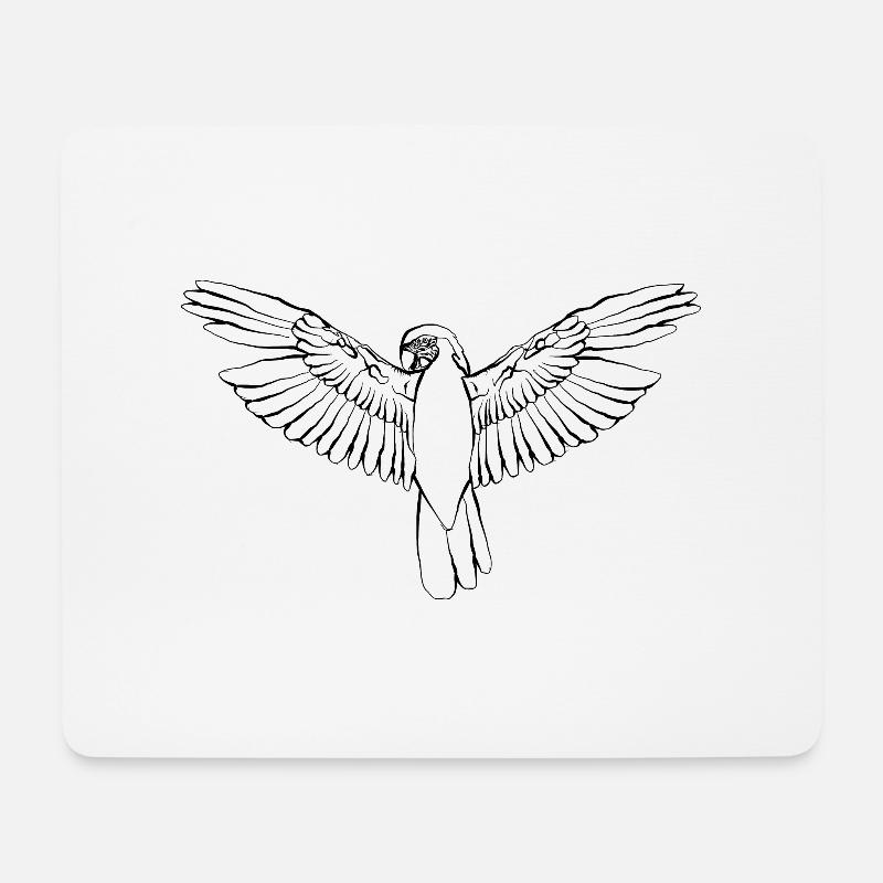 parrot - Mouse Pad (horizontal) - white