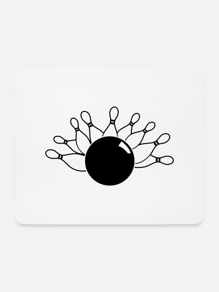 Kegelmotiv - Mousepad (Querformat) - Weiß