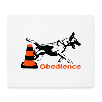Obedience Malinois umrundet Pylon - Mousepad (Querformat) - Weiß - Vorne