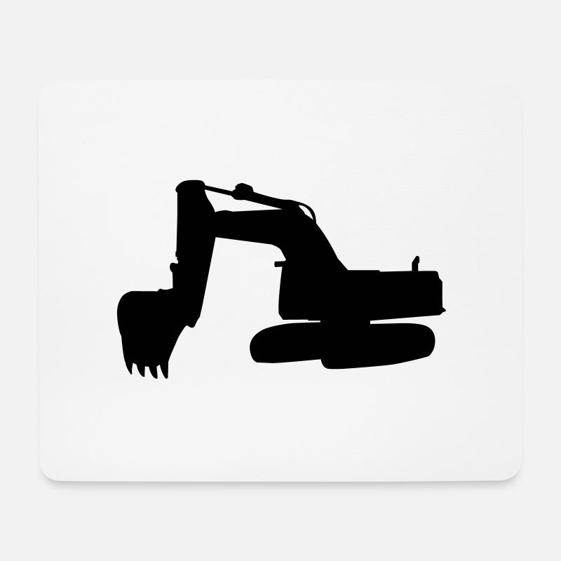 Bagger - Exavator - Mousepad (Querformat) - Weiß