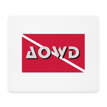 aowd diver flag Taucher Tauchen - Mousepad (Querformat) - Weiß - Vorne