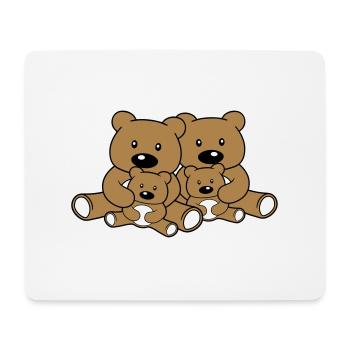 familie geschwister kinder papa mama baby junges l - Mousepad (Querformat) - Weiß - Vorne