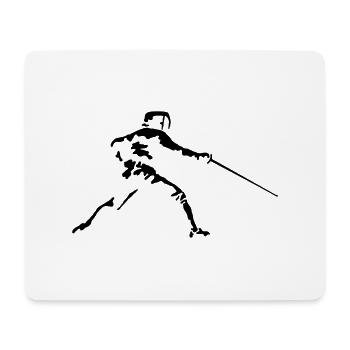 fechten_122012_a_1c - Mouse Pad (horizontal) - white - Front
