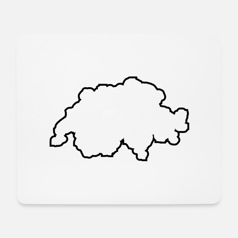 schweiz - Mousepad (Querformat) - Weiß