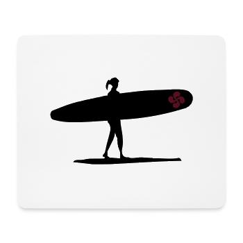 Basque surfer Cross - Mouse Pad (horizontal) - white - Front