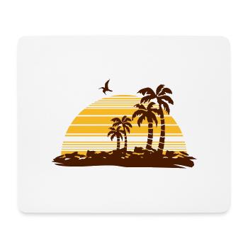 sunset island - Tapis de souris (format paysage) - blanc - Devant