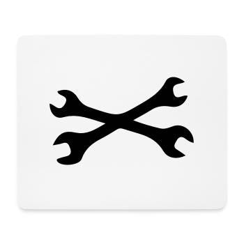 Schraubenschlüssel - Mousepad (Querformat) - Weiß - Vorne