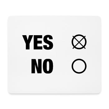 YES NO - Mousepad (Querformat) - Weiß - Vorne