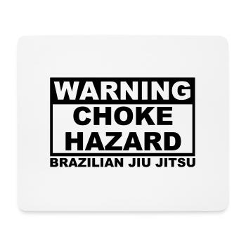 brazilian jiu jitsu bjj warning choke ha - Mousepad (Querformat) - Weiß - Vorne