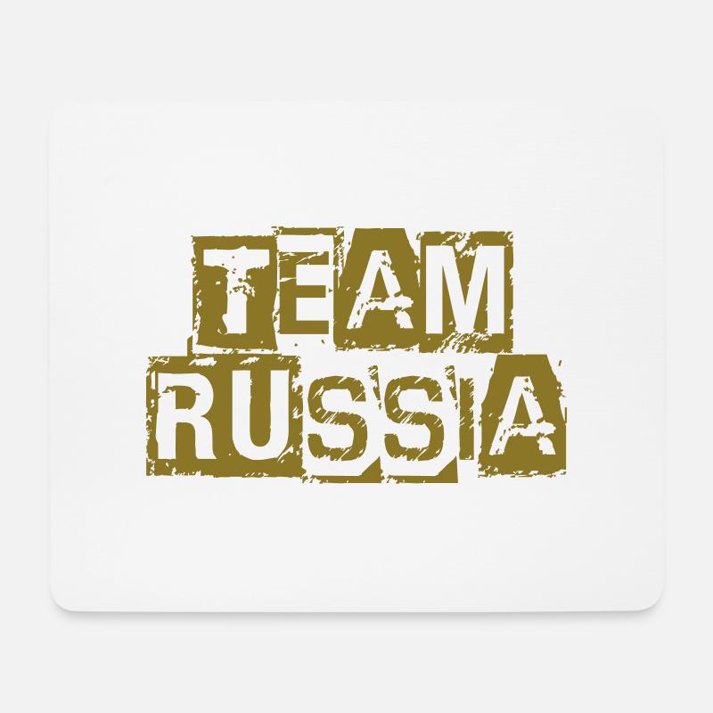 Team Russia - Mousepad (Querformat) - Weiß