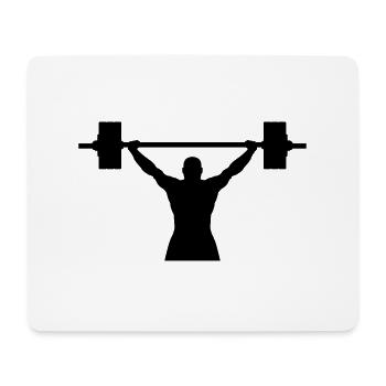 gewichtheber_f1_ - Mousepad (Querformat) - Weiß - Vorne