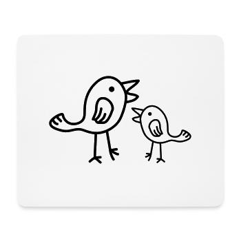 Birds - Mousepad (Querformat) - Weiß - Vorne