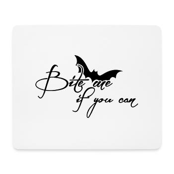 Beißen Sie mich, wenn Sie - Halloween - Mousepad (Querformat) - Weiß - Vorne