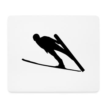 Skispringer - Mousepad (Querformat) - Weiß - Vorne