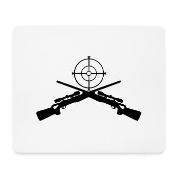 sniper sniper gamer fps gaming geek - Mouse Pad (horizontal) - white - Front