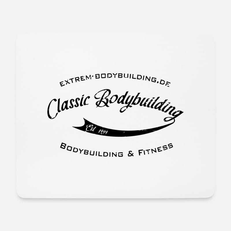 Classic Bodybuilding - Mousepad (Querformat) - Weiß
