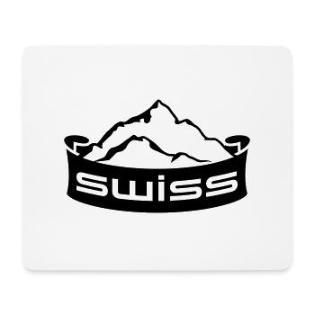 Swiss Mountain Banner Logo - Tapis de souris (format paysage) - blanc - Devant