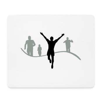 Joggen Gruppe - Mousepad (Querformat) - Weiß - Vorne