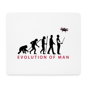 Evolution Modellflieger Drohne 4 Propeller - Mousepad (Querformat) - Weiß - Vorne