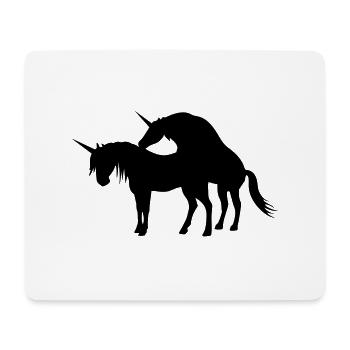 Unicorns Make Love - Mousepad (Querformat) - Weiß - Vorne