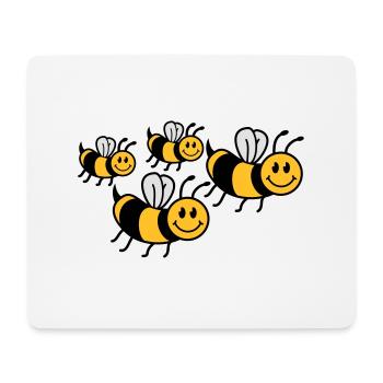 Jolie petite famille d'abeilles - Tapis de souris (format paysage) - blanc - Devant
